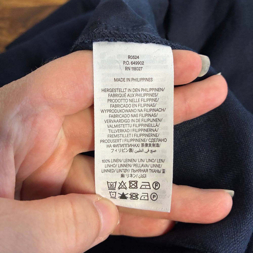 NEW Boden Womens Linen Hampstead Pull On Pant Size 12 Navy Office Summer - Picture 9 of 14